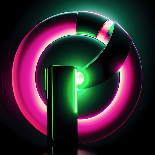 Monogramma GP, versione neon verde e rosa